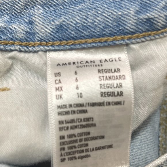 America Eagle Mom Jeans sz 6 - Picture 9 of 16